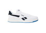 Reebok Platte Trainers Court Advance Leer voor Volwassenen (Wit, Marine)