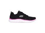 Skechers Dames/Dames Track Trainers (Zwart/roze)