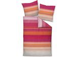 Bettwäsche JANINE "moments98120", pink (pink koralle), B/L: 200cm x 200cm, 1 Stk., 2 Stk., Mako-Satin, B/L: 80cm x 80cm & 80cm x 80cm, Mako-Satin, Obermaterial: 100% Baumwolle, Bettwäsche, Bettwäsche, mit Reißverschluss