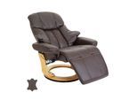 MCA Relaxsessel Windsor 2, Fernsehsessel Sessel, Echtleder 150kg belastbar ~ braun, naturbraun