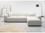 Ecksofa HOME AFFAIRE "Glimminge auch in Breitcord, Feincord, Bouclé + Easy care-Bezug", weiß (snow), B:294cm H:71cm T:191cm, 12% Polyaxryl, 88% Polyester, Sofas, Ecksofa, L-Form, Breite 294, Zierkissen