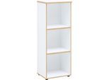 Aktenregal INNOSTYLE "Memphis Büroregal,45x122x38cm (B/H/T)", weiß (weiß, artisan eiche), B:45cm H:122cm T:38cm, Holzwerkstoff, Regale, Aktenregal