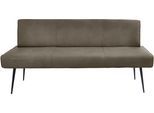 K+W Komfort & Wohnen "Giacomo I Polsterbank" Metallfüsse in schwarz, wahlweise in der Breite 200cm oder 177cm