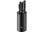 Messerblock TEFAL "Comfort", schwarz (schwarz, edelstahl), Messerblöcke, Messerblock, Universeller Messerblock, Edelstahl Klingen, ergonomischer Griff