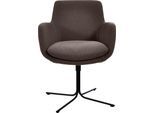 Esszimmerstuhl K+W KOMFORT & WOHNEN "Pego Drehstuhl", braun (dunkelbraun 78), B:59cm H:84cm T:65cm, Stühle, Esszimmerstuhl, filigranem 4-Fuß-Gestell in schwarz