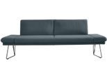 Essbank K+W KOMFORT & WOHNEN "Pego Polsterbank", blau (51 petrol), B:226cm H:88cm T:66cm, Sitzbänke, Essbank, Seitenteilverstellung, wahlweise in 206 oder 226cm