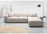 Ecksofa HOME AFFAIRE "Glimminge auch in Breitcord, Feincord, Bouclé + Easy care-Bezug", beige (nature), B:294cm H:71cm T:191cm, 100% Polyester, Sofas, Ecksofa, L-Form, Breite 294, Zierkissen