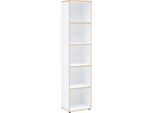 Aktenregal INNOSTYLE "Memphis Büroregal, 45x197x38cm (B/H/T)", weiß (weiß, artisan eiche), B:45cm H:197cm T:38cm, Holzwerkstoff, Regale, Aktenregal