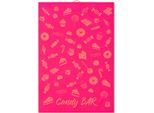 Geschirrtuch ROSS "Candy Bar 3er-Pack", pink (pink, orange), B:18cm H:4cm L:27cm T:4cm, 100% Baumwolle, Geschirrtücher, Geschirrtuch