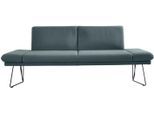 Essbank K+W KOMFORT & WOHNEN "Pego Polsterbank", blau (51 petrol), B:206cm H:88cm T:66cm, Sitzbänke, Essbank, Seitenteilverstellung, wahlweise in 206 oder 226cm