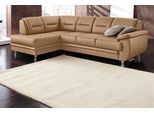 Ecksofa SIT & MORE "Mailand L-Form, B: 250 cm", braun (café), B:250cm H:85cm T:164cm, Luxus-Kunstleder;Kunstleder Softlux;NaturLEDER (echtes Rindleder)/Korpus passendes Kunstleder Softlux;Luxus-Microfaser Altara Nubuck (100% Polyester), Sofas, Ecksofa, optional Bettfunktion,Ottomane,inkl 5 Jahre Herstellergarantie