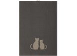 Geschirrtuch ROSS "Katzenduett 3er-Pack", anthrazit, beige, B:18cm H:4cm L:27cm T:4cm, 100% Baumwolle, Geschirrtücher, Geschirrtuch
