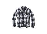 Anorak BRANDIT "Brandit Herren Lumberjacket", Herren, Gr. S, weiß, schwarz, 100% Baumwolle, kariert, normal, amerikanischer Ausschnitt, Jacken