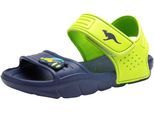 Sandale KANGAROOS "KangaSwim II", Mädchen, Gr. 24, blau (navy, lime), Synthetik, Schuhe Sandale