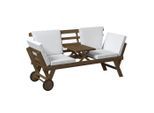 Ambia Garden Gartenbank, Akazie, Holz, Akazie, Hartholz, Füllung: Polyurethan (Pur), 209x71x82 cm, Gartenmöbel, Gartenbänke