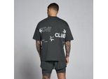 MP Herren Hybrid Grafik Oversized-Baumwoll-T-Shirt – Vintage-Schwarz - S