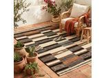 Teppich GINO FALCONE "Outdoor-Africa 41", beige, B:300cm H:5mm L:400cm, Kunstfaser, Teppiche, Teppich, Flachgewebe, In- und Outdoor geeignet, Wohnzimmer