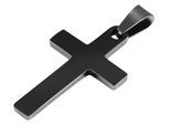 Kettenanhänger ADELIA´S "Anhänger – Kreuz Kreuzanhänger aus Edelstahl", schwarz, Schmuckanhänger, Damen, Edelstahl, Kettenanhänger, Schöne Geschenkidee zum Muttertag