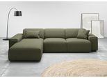 Ecksofa HOME AFFAIRE "Glimminge auch in Breitcord, Feincord, Bouclé + Easy care-Bezug", grün, B:294cm H:71cm T:191cm, 96% Polyester, 4% Polyacryl, Sofas, Ecksofa, L-Form, Breite 294, Zierkissen