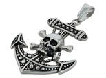 Kettenanhänger ADELIA´S "Anhänger – Totenkopfanhänger aus Edelstahl", silber, Schmuckanhänger, Herren, Edelstahl, Kettenanhänger, Ideal zum Verschenken – schlicht und stilvoll