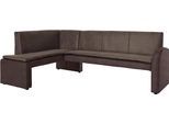 Eckbank EXXPO - SOFA FASHION "Cortado, elegant und modern mit hohem Sitzkomfort", braun (beige), B:245cm H:89cm T:156cm, Sitzbänke, Eckbank, hohe Bodenfreiheit, schöne Detailverarbeitung, wahlweise Lederbezug