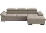 Ecksofa SIT & MORE "Viola, L-Form, B: 260 cm", beige (taupe), B:260cm H:73cm T:174cm, 100% Polyester, Sofas, Ecksofa, optional Bettfunktion,inkl Armteil- & Kopfteilverstellung