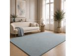 Teppich THE CARPET "kuschelig & Super Soft, Anti-Rutsch Unterseite", blau, B:140cm H:16mm L:200cm, Polyester, Teppiche, Teppich, Waschbar bis 30 Grad, Felloptik, Wohnzimmer Teppich, Kundenliebling