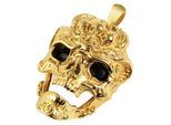 Kettenanhänger ADELIA´S "Anhänger – Totenkopfanhänger aus Edelstahl", gold, Schmuckanhänger, Herren, Edelstahl, Kettenanhänger, Ein Geschenk, das Freude macht