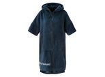 Badeponcho BRUNO BANANI "Daniel, ideal für Sauna, Spa & im Urlaub, Damen & Herren" Gr. L, blau, L:120cm, Frottier, Hausmäntel, Surfponcho, 100% Baumwolle, Frottee, Strand, Sport