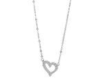 Kette ohne Anhänger ADELIA´S "Halskette mit Anhänger – Herz aus 925 Silber", silber, Halsketten, Damen, 45cm, Silber 925 (Sterlingsilber), Ein Geschenk, das Freude macht