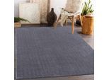 Teppich CARPET CITY "Friseé-Teppich FANCY805", grau, B:140cm H:12mm L:200cm, Polypropylen, Teppiche, Teppich, Läufer, Kurzflor, Einfarbig, 3D-Optik, Zickzack Look, Wohnzimmer