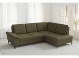 Ecksofa SIT & MORE "Chelsea Leder L-Form, B:249 cm, inkl. Armteil- & Sitztiefenverstellung", olive, B:249cm H:89cm T:190cm, Sofas, Ecksofa, optional mit Bettfunktion und Bettkasten
