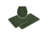 Badematte OTTO HOME "Sanremo mit Rahmen, Badvorleger, Badezimmer, sehr weich, Hoch-Tief", grün (dunkelgrün), H:25mm, Polyester, Badematten, Badematte, Badteppich, unifarben, rechteckig und als 3-tlg. Set erhältlich