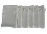 Waschhandschuh ROSS "Smaragd 4500", weiß, B:17cm L:21cm, Baumwolle, Waschlappen, 100% Baumwolle, made in Germany