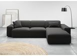 Ecksofa HOME AFFAIRE "Glimminge auch in Breitcord, Feincord, Bouclé + Easy care-Bezug", grau (anthrazit), B:294cm H:71cm T:191cm, 100% Polyester, Sofas, Ecksofa, L-Form, Breite 294, Zierkissen