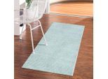 Teppich CARPET CITY "Friseé-Teppich FANCY900", grün (mint, türkis), B:80cm H:12mm L:150cm, Polypropylen, Teppiche, Teppich, Läufer, Kurzflor, Einfarbig, 3D-Optik, Streifen Look, Wohnzimmer
