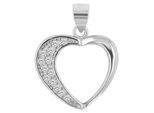 Kettenanhänger ADELIA´S "Anhänger – Herzanhänger aus 925 Silber mit Zirkonia", silber, Schmuckanhänger, Damen, Silber 925 (Sterlingsilber), Kettenanhänger, Ideal als Geschenk zum Geburtstag