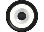 LED Wandleuchte "SPEAKER", schwarz-weiß (aluminiumfarben eloxiert), 1, Ø 20cm H: 5,5cm, 1 Stk., HELL HÖLLISCH GUTES LICHT, Leuchten, dimmbar über Wanddimmer, LED Wandleuchte
