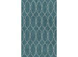 Outdoorteppich "Outdoor Crosses, LAGERRÄUMUNG", bunt (blau, elfenbeinfarben, grün), B:152cm H:4mm L:244cm, Polypropylen (PP), MYFLAIR MÖBEL & ACCESSOIRES, Teppiche, Outdoorteppich, Flachgewebe, In- und Outdoor geeignet