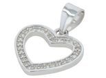 Kettenanhänger ADELIA´S "Anhänger – Herz Herzanhänger aus 925 Silber", silber, Schmuckanhänger, Damen, Silber 925 (Sterlingsilber), Kettenanhänger, Ein kleines Geschenk mit großer Wirkung