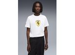 T-Shirt PUMA "FERRARI COLORED SHIELD TEE", Herren, Gr. XXL, weiß (puma weiß), Jersey, Obermaterial: 100% Baumwolle, unifarben, regular fit normal, Rundhals, Shirts T-Shirt, Regular Fit, Kurzarm, für Motorsport-Fans, Rundhalsausschnitt