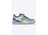 Fußballschuh LOTTO, Mädchen, Gr. 31, silber (silber, blau), Synthetik, Schuhe Fußballschuh, mit Turf-Sohle für synthetische Hartplätze, für Kinder