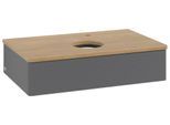 Villeroy & Boch Waschtischunterschrank Antao L08_5 800x190x500mm mit Beleuchtung mit Struktur FK/AP: L08151GK