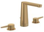 Villeroy & Boch Dreiloch-Waschtischarmatur Conum 440x144x165mm Zugst-Ablaufgarnitur Brushed Gold TVW12700100076