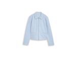 TOM TAILOR Damen Regular Fit Jacke mit Reißverschluss, blau, Meliert, Gr. M