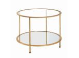 Beistelltisch , Metall, Glas , rund , Rundrohr , 60x45x60 cm , Wohnzimmer, Wohnzimmertische, Beistelltische, Beistelltische rund