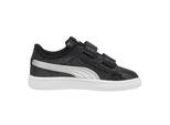Puma Meisjes Baby Smash 3.0 Glitter Klittenbandschoenen (Zwart/Zilver)
