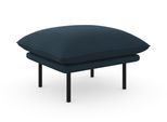 Polsterhocker OTTO HOME "Stine", blau, B:70cm H:43cm T:65cm, Struktur (100% Polyester);Struktur weich (85% Polyester/15% Nylon);Samtoptik (100% Polyester), Hocker, Polsterhocker, Besonderes Design durch Kissenoptik und Keder
