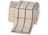 Gaestehandtuecher ROSS "Überkaro 9032", beige (natur, flanell), B:30cm L:50cm, Frottier, Frottier, Handtücher, Gaestehandtuecher, 100% Baumwolle, made in Germany