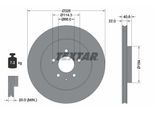 TEXTAR Bremsscheibe 92349003 328mm 22mm für MAZDA